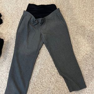 Old Navy Harper Maternity Ankle Length Work Pants Gray - Size 10